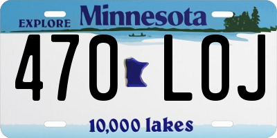 MN license plate 470LOJ