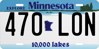 MN license plate 470LON