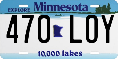 MN license plate 470LOY