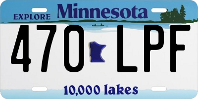 MN license plate 470LPF