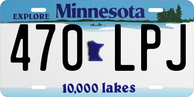 MN license plate 470LPJ