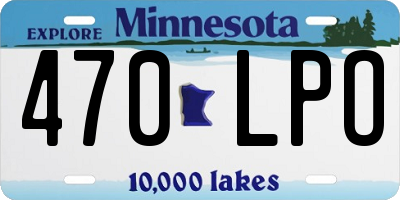 MN license plate 470LPO