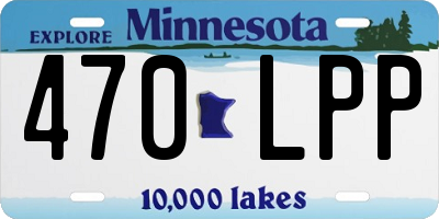MN license plate 470LPP