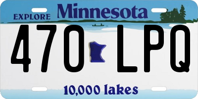 MN license plate 470LPQ