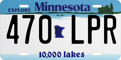 MN license plate 470LPR