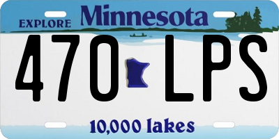 MN license plate 470LPS