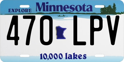 MN license plate 470LPV