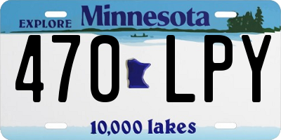 MN license plate 470LPY