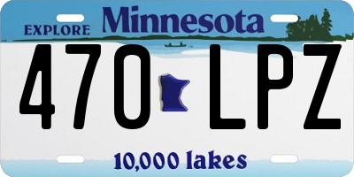 MN license plate 470LPZ