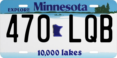 MN license plate 470LQB