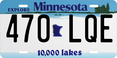 MN license plate 470LQE