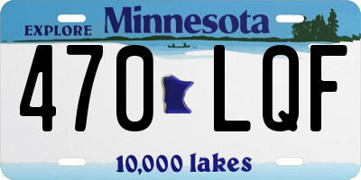 MN license plate 470LQF