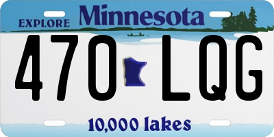 MN license plate 470LQG