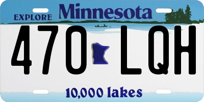 MN license plate 470LQH