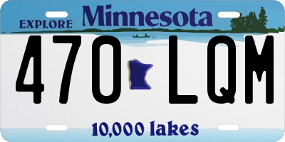 MN license plate 470LQM
