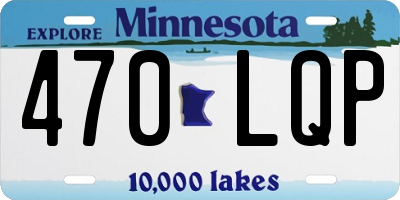 MN license plate 470LQP