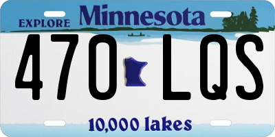 MN license plate 470LQS