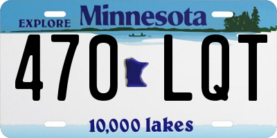 MN license plate 470LQT