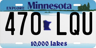 MN license plate 470LQU