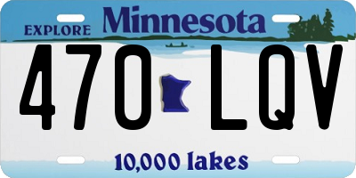 MN license plate 470LQV