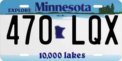 MN license plate 470LQX