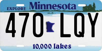 MN license plate 470LQY