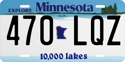 MN license plate 470LQZ
