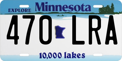 MN license plate 470LRA