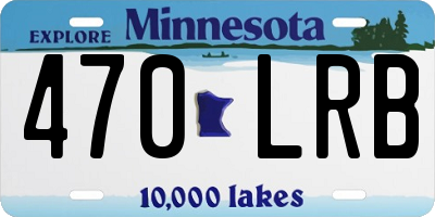 MN license plate 470LRB