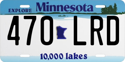 MN license plate 470LRD