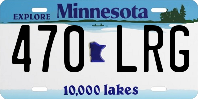 MN license plate 470LRG