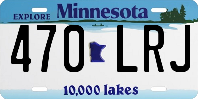 MN license plate 470LRJ