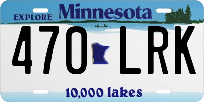 MN license plate 470LRK