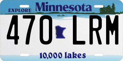 MN license plate 470LRM