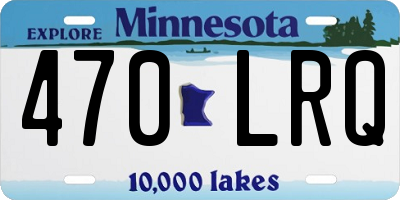 MN license plate 470LRQ
