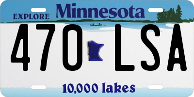 MN license plate 470LSA
