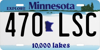 MN license plate 470LSC
