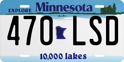 MN license plate 470LSD
