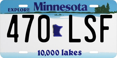 MN license plate 470LSF