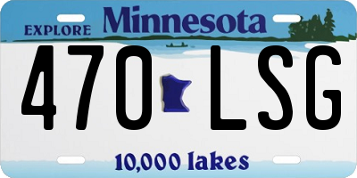 MN license plate 470LSG