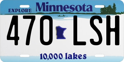 MN license plate 470LSH