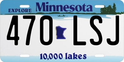 MN license plate 470LSJ
