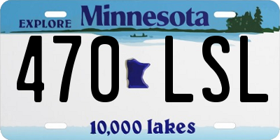 MN license plate 470LSL