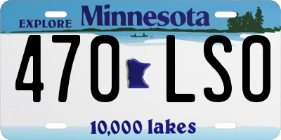 MN license plate 470LSO