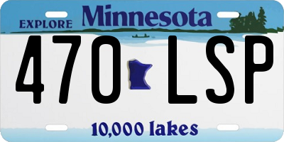 MN license plate 470LSP