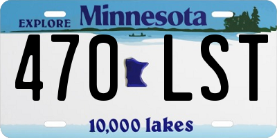 MN license plate 470LST