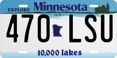 MN license plate 470LSU