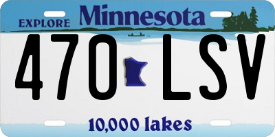 MN license plate 470LSV