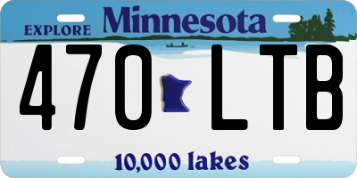 MN license plate 470LTB
