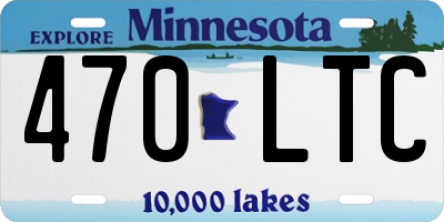 MN license plate 470LTC